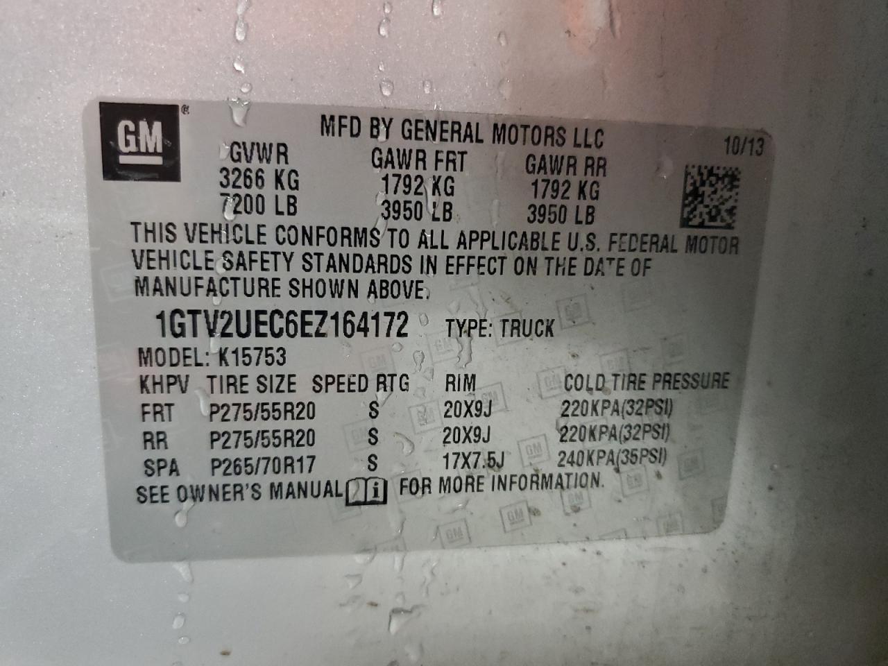 Photo 12 VIN: 1GTV2UEC6EZ164172 - GMC SIERRA 