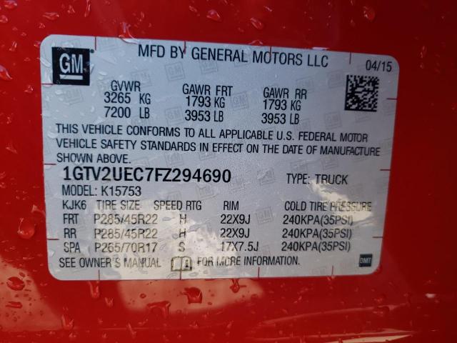 Photo 11 VIN: 1GTV2UEC7FZ294690 - GMC SIERRA 