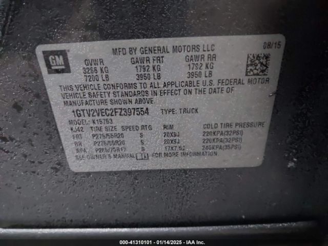Photo 8 VIN: 1GTV2VEC2FZ397554 - GMC SIERRA 