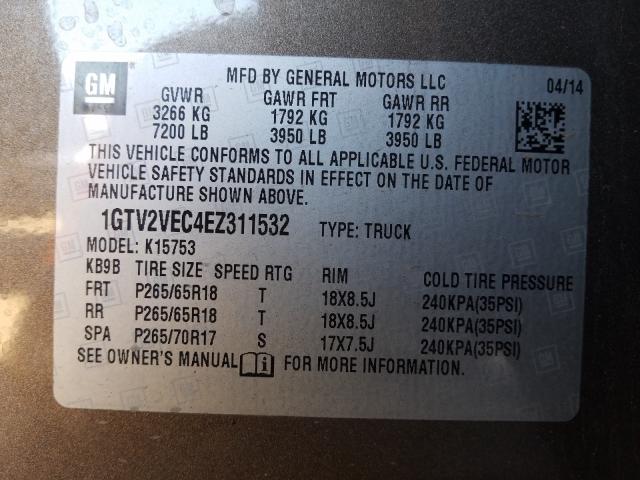 Photo 9 VIN: 1GTV2VEC4EZ311532 - GMC SIERRA K15 