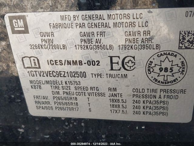 Photo 8 VIN: 1GTV2VEC9EZ102500 - GMC SIERRA 1500 