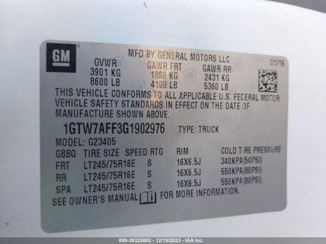 Photo 8 VIN: 1GTW7AFF3G1902976 - GMC SAVANA 2500 