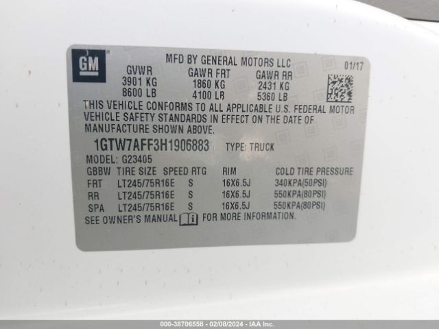 Photo 8 VIN: 1GTW7AFF3H1906883 - GMC SAVANA 2500 