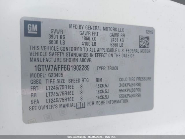 Photo 8 VIN: 1GTW7AFF6G1902289 - GMC SAVANA 