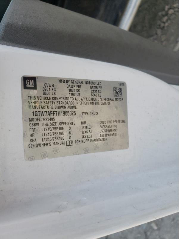 Photo 9 VIN: 1GTW7AFF7H1905025 - GMC SAVANA G25 