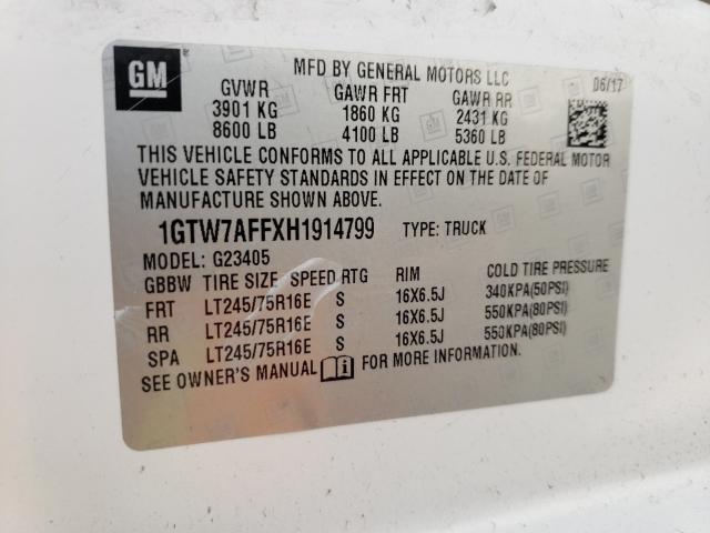 Photo 9 VIN: 1GTW7AFFXH1914799 - GMC SAVANA G25 