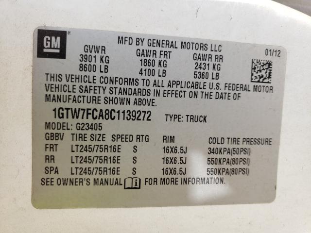 Photo 9 VIN: 1GTW7FCA8C1139272 - GMC SAVANA G25 