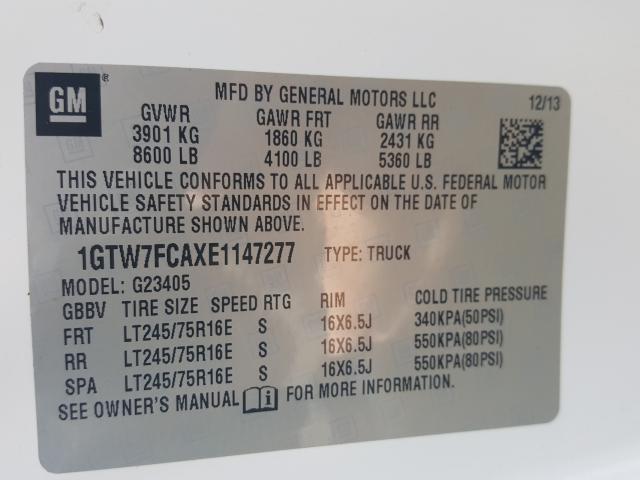 Photo 9 VIN: 1GTW7FCAXE1147277 - GMC SAVANA G25 