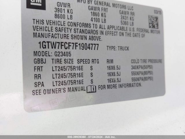 Photo 8 VIN: 1GTW7FCF7F1904777 - GMC SAVANA 