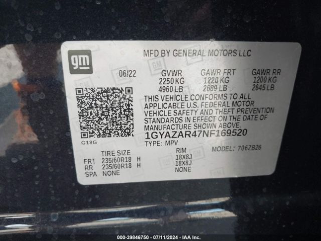 Photo 8 VIN: 1GYAZAR47NF169520 - CADILLAC XT4 