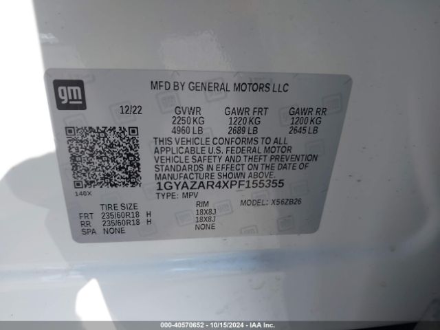 Photo 8 VIN: 1GYAZAR4XPF155355 - CADILLAC XT4 