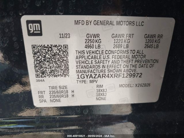 Photo 8 VIN: 1GYAZAR4XRF129972 - CADILLAC XT4 