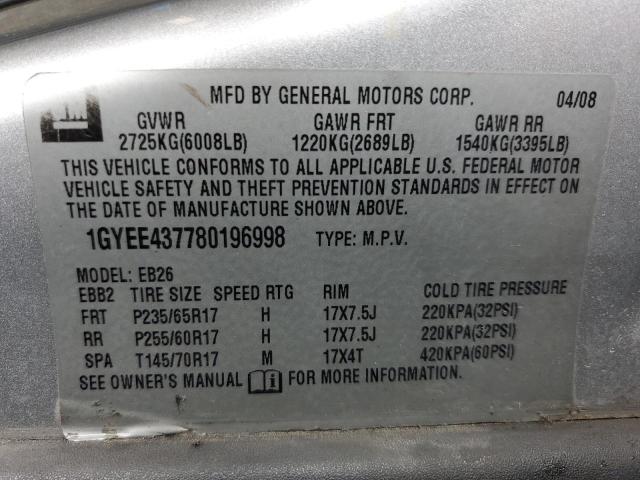 Photo 12 VIN: 1GYEE437780196998 - CADILLAC SRX 