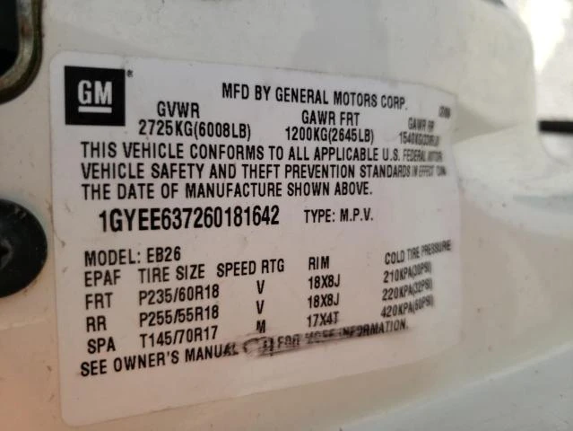 Photo 12 VIN: 1GYEE637260181642 - CADILLAC SRX 