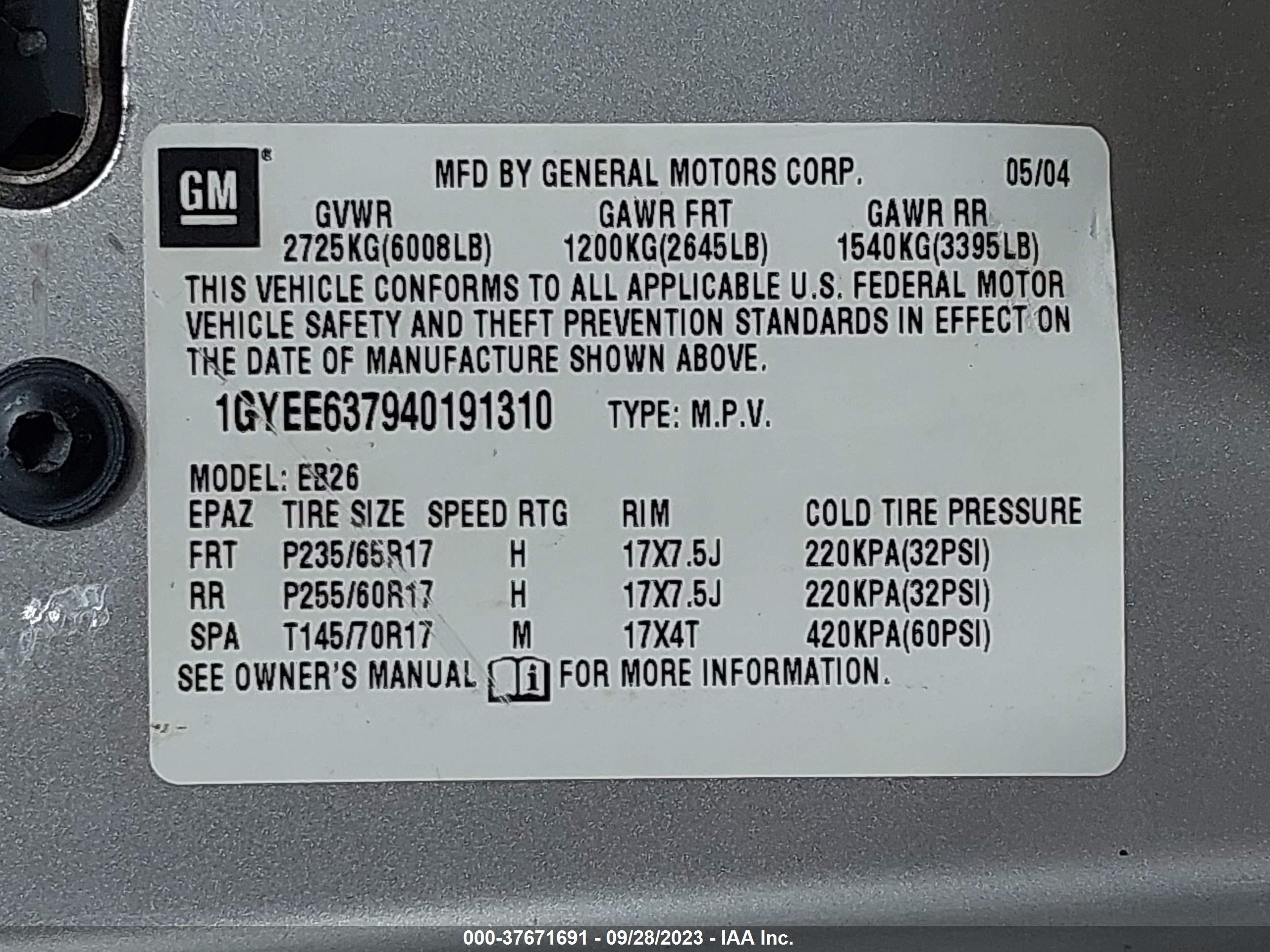 Photo 8 VIN: 1GYEE637940191310 - CADILLAC SRX 