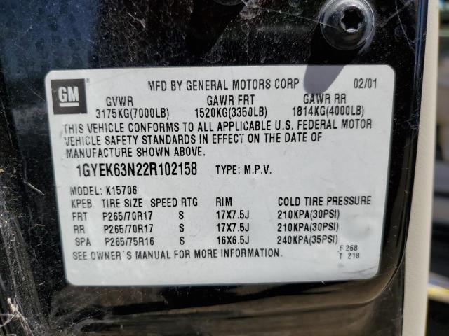 Photo 12 VIN: 1GYEK63N22R102158 - CADILLAC ESCALADE L 