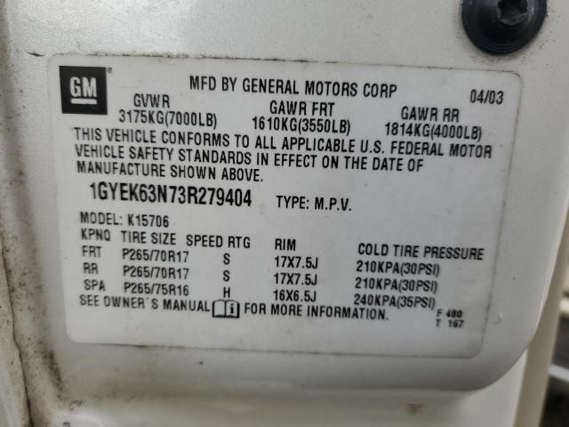 Photo 12 VIN: 1GYEK63N73R279404 - CADILLAC ESCALADE 