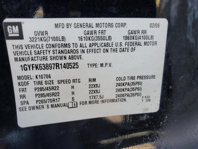 Photo 12 VIN: 1GYFK63897R140525 - CADILLAC ESCALADE 