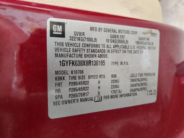 Photo 13 VIN: 1GYFK638X8R138185 - CADILLAC ESCALADE L 