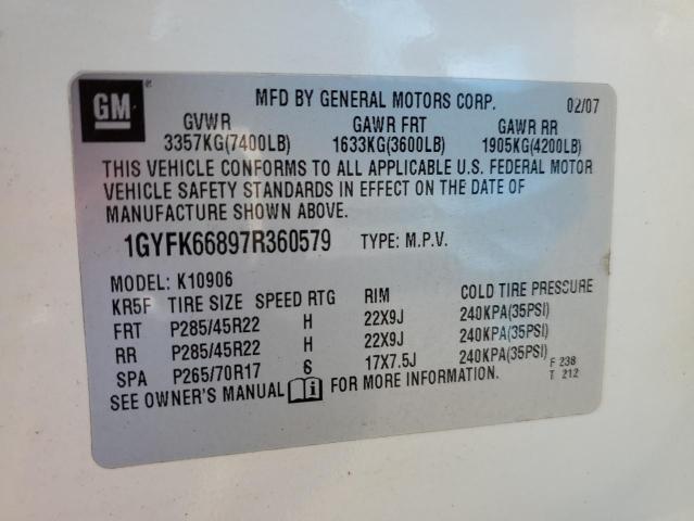 Photo 11 VIN: 1GYFK66897R360579 - CADILLAC ESCALADE 