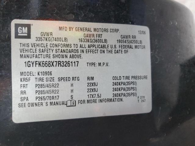 Photo 12 VIN: 1GYFK668X7R326117 - CADILLAC ESCALADE E 