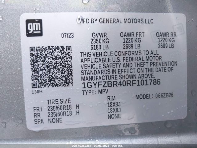 Photo 8 VIN: 1GYFZBR40RF101786 - CADILLAC XT4 