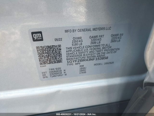 Photo 8 VIN: 1GYFZBR43NF153858 - CADILLAC XT4 