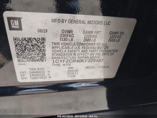 Photo 8 VIN: 1GYFZCR40KF229487 - CADILLAC XT4 