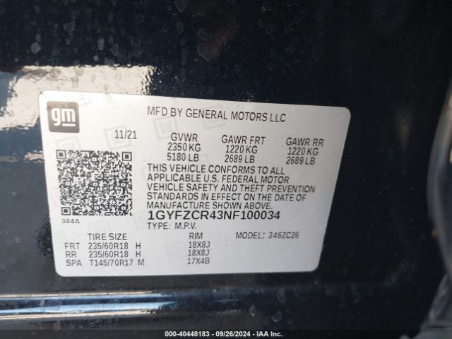 Photo 8 VIN: 1GYFZCR43NF100034 - CADILLAC XT4 