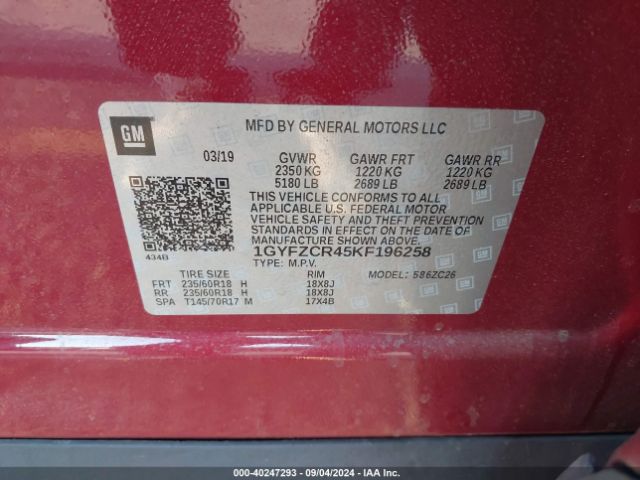 Photo 8 VIN: 1GYFZCR45KF196258 - CADILLAC XT4 