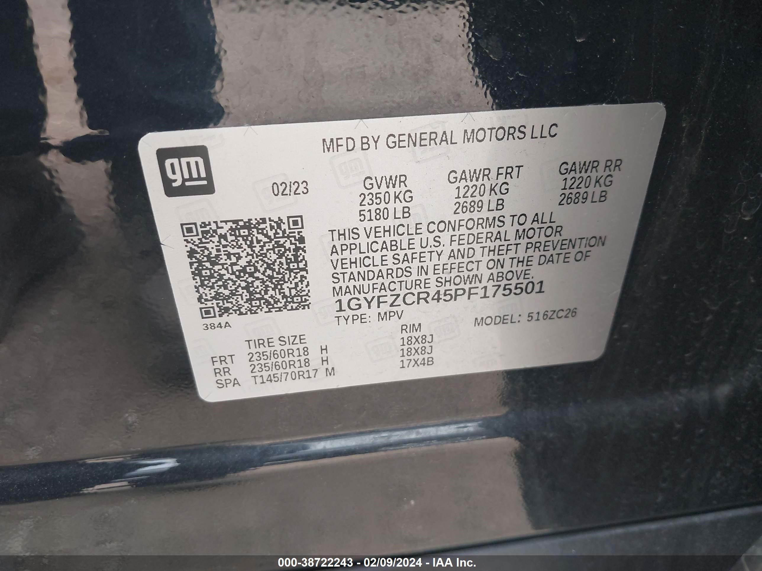 Photo 8 VIN: 1GYFZCR45PF175501 - CADILLAC XT4 