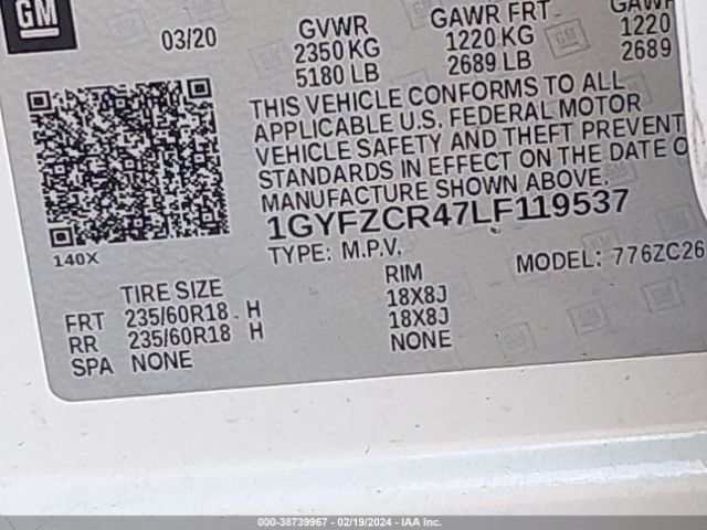 Photo 8 VIN: 1GYFZCR47LF119537 - CADILLAC XT4 