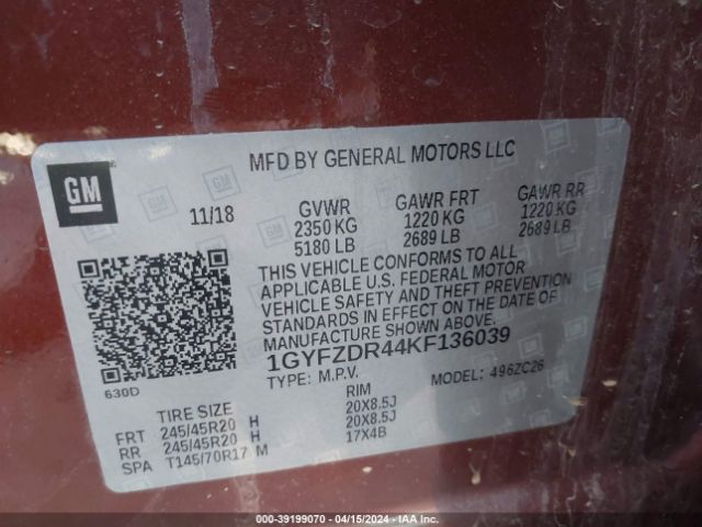 Photo 8 VIN: 1GYFZDR44KF136039 - CADILLAC XT4 