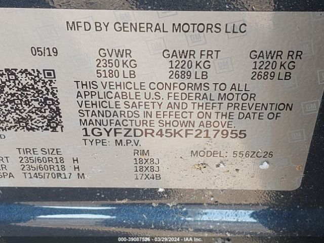 Photo 8 VIN: 1GYFZDR45KF217955 - CADILLAC XT4 