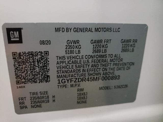 Photo 9 VIN: 1GYFZDR45MF000893 - CADILLAC XT4 PREMIU 