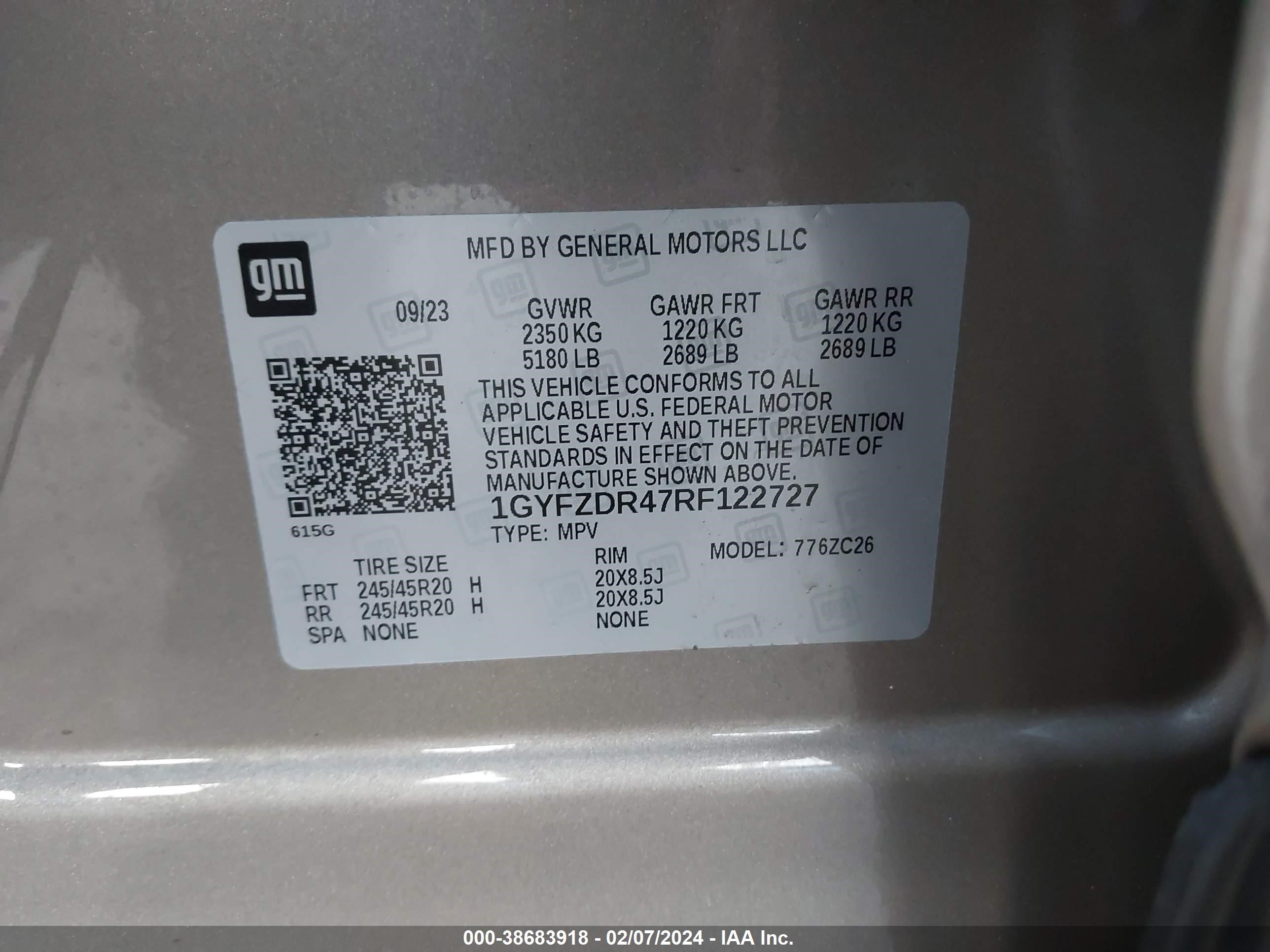 Photo 8 VIN: 1GYFZDR47RF122727 - CADILLAC XT4 