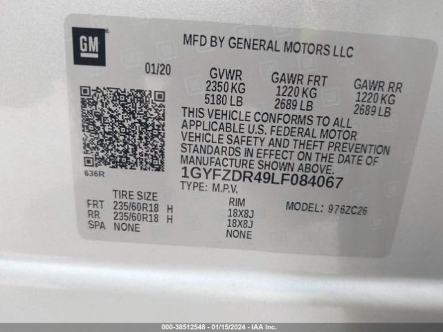 Photo 8 VIN: 1GYFZDR49LF084067 - CADILLAC XT4 