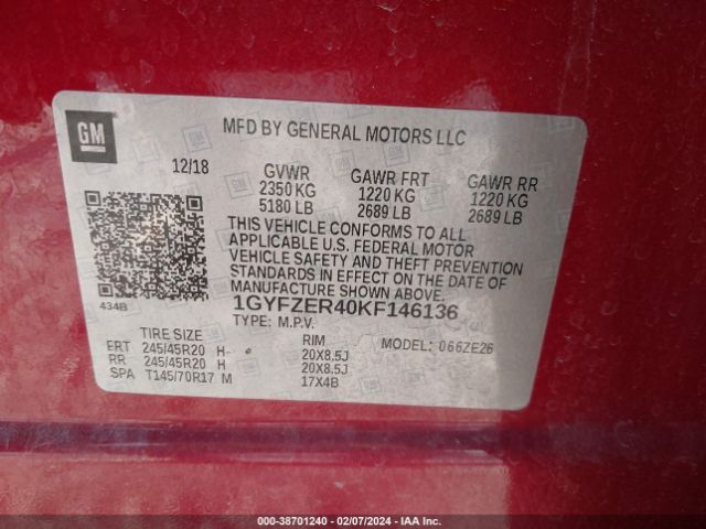 Photo 8 VIN: 1GYFZER40KF146136 - CADILLAC XT4 