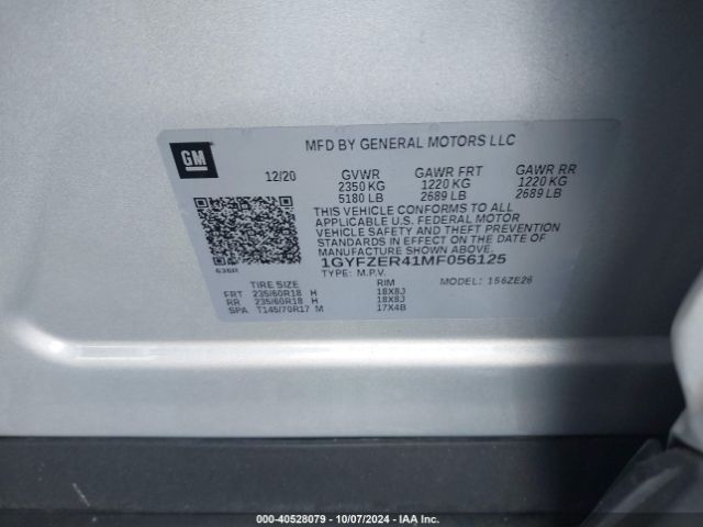 Photo 8 VIN: 1GYFZER41MF056125 - CADILLAC XT4 