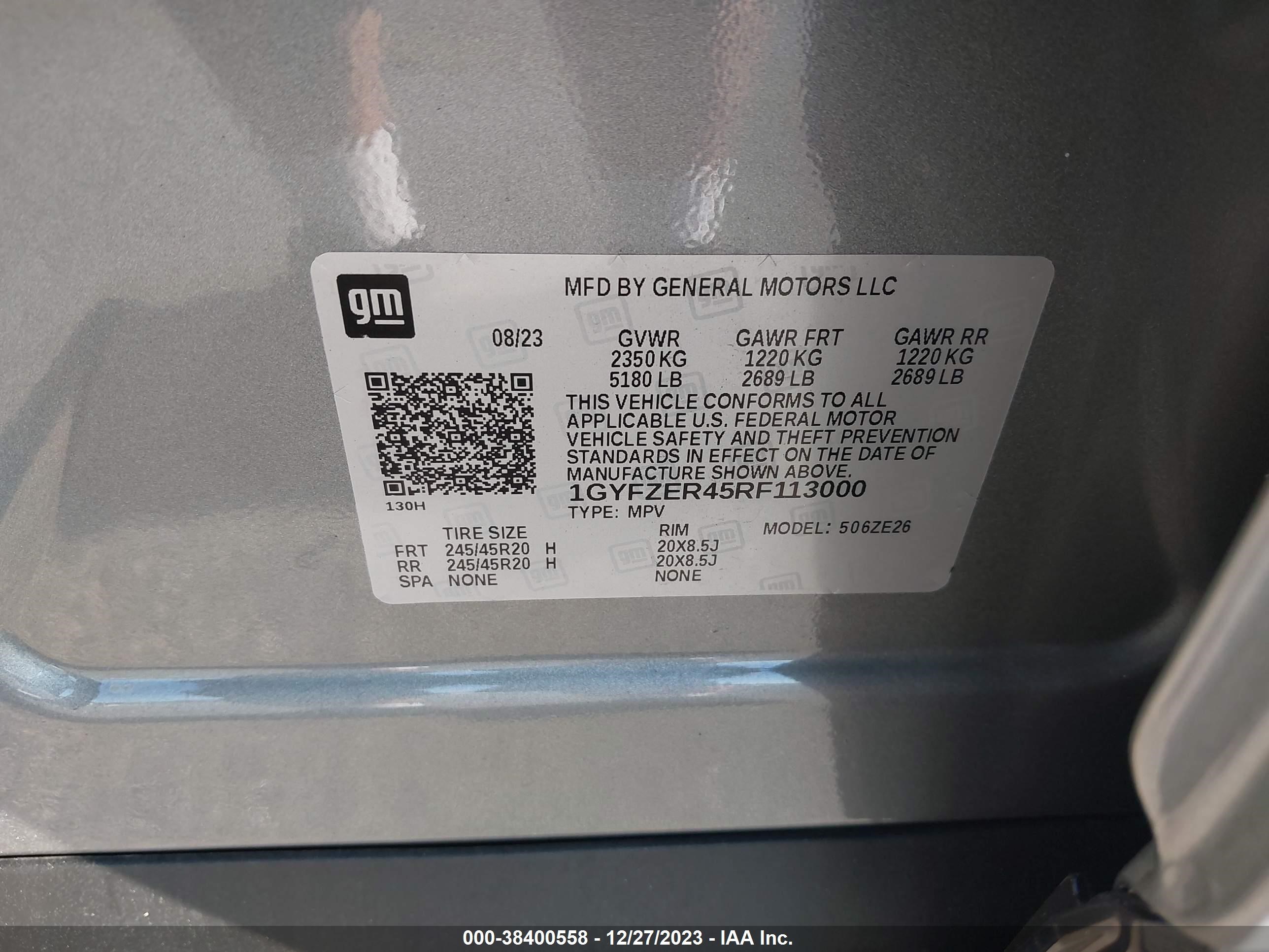 Photo 8 VIN: 1GYFZER45RF113000 - CADILLAC XT4 