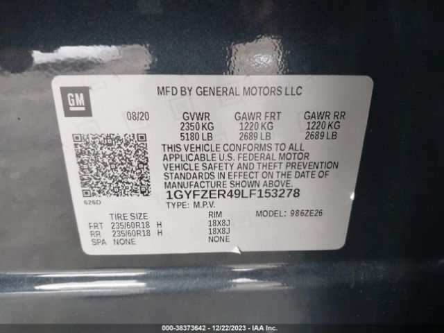 Photo 8 VIN: 1GYFZER49LF153278 - CADILLAC XT4 