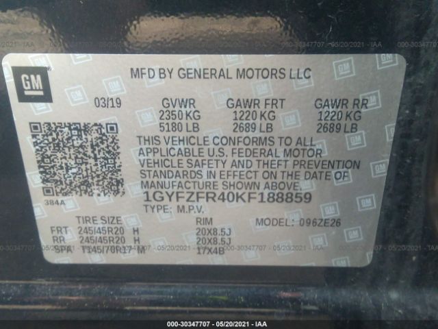 Photo 8 VIN: 1GYFZFR40KF188859 - CADILLAC XT4 