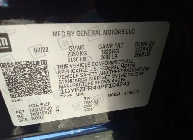 Photo 8 VIN: 1GYFZFR44PF104243 - CADILLAC XT4 