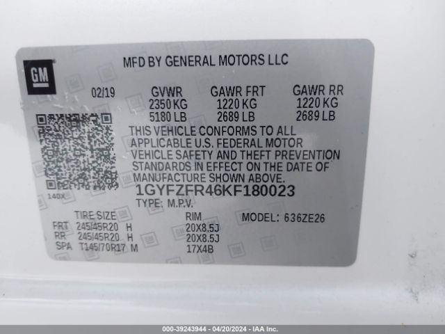 Photo 8 VIN: 1GYFZFR46KF180023 - CADILLAC XT4 