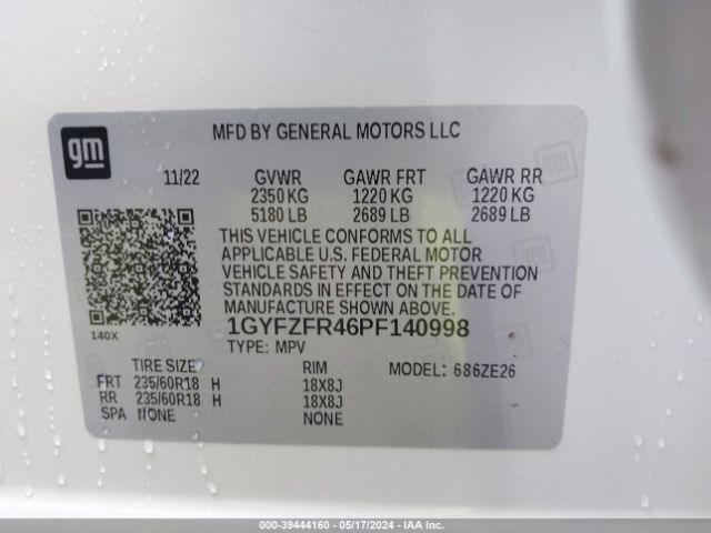 Photo 8 VIN: 1GYFZFR46PF140998 - CADILLAC XT4 