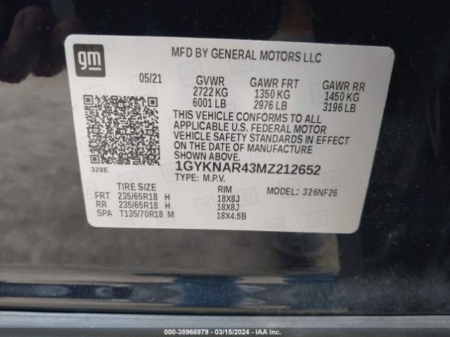 Photo 8 VIN: 1GYKNAR43MZ212652 - CADILLAC XT5 