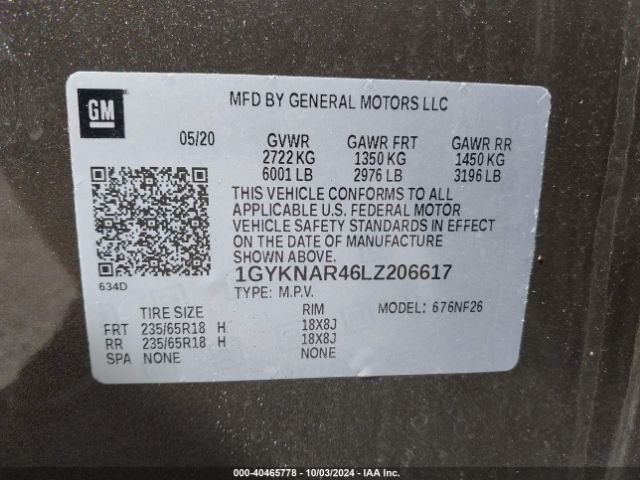 Photo 8 VIN: 1GYKNAR46LZ206617 - CADILLAC XT5 