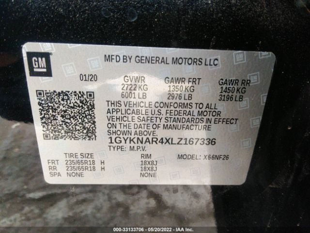 Photo 8 VIN: 1GYKNAR4XLZ167336 - CADILLAC XT5 