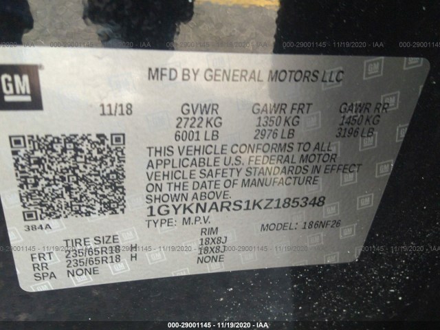 Photo 8 VIN: 1GYKNARS1KZ185348 - CADILLAC XT5 