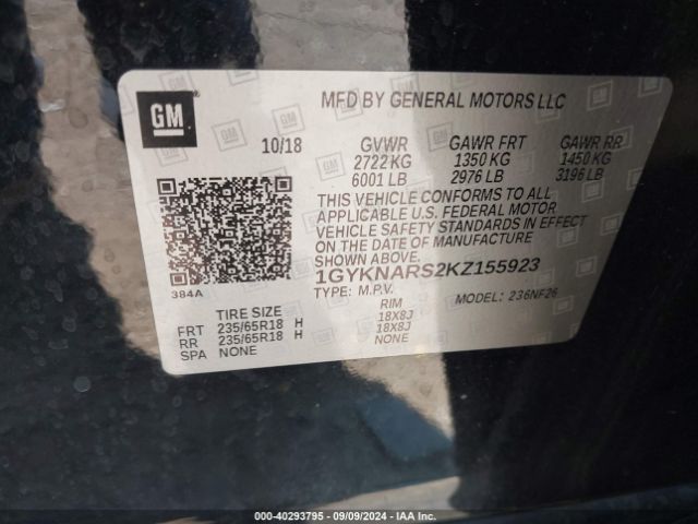 Photo 8 VIN: 1GYKNARS2KZ155923 - CADILLAC XT5 